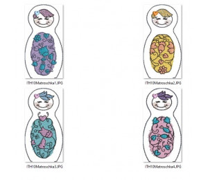 ADVENTSKALENDER 19. Dezember - Stickserie ITH - Anhänger Matroschka